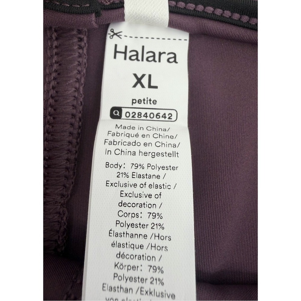 Halara XL Petite Plum Purple High Waisted Wide Leg Pleated Trousers NWT - Picture 2 of 7